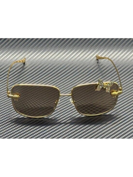 New Versace Women Real Gold Plated Sunglasses 59-15-140 main image 4